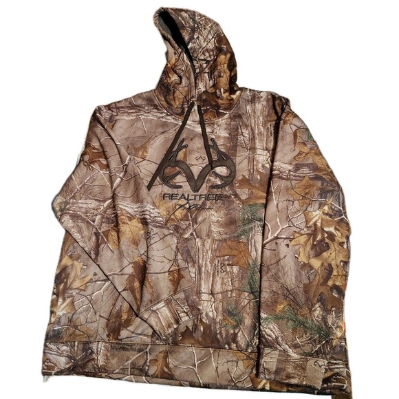 Realtree Print Camo Drawstring Hoodie Adult XL - Picture 1 of 6